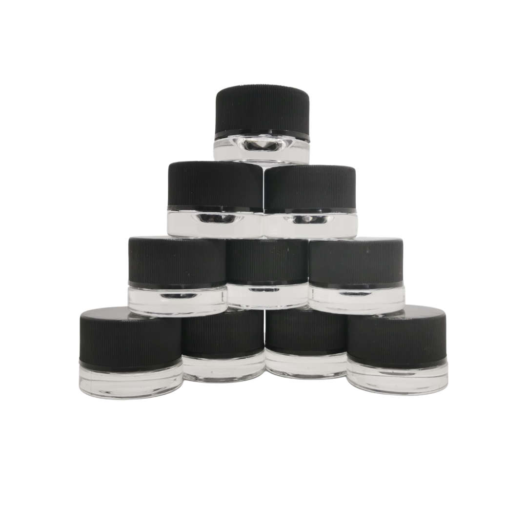25 x Transparent Glass Jar  5ml