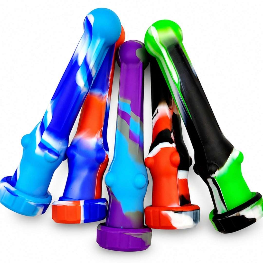 SiliDab Silicone Nectar Collector with Titanium Tip- Multicolor