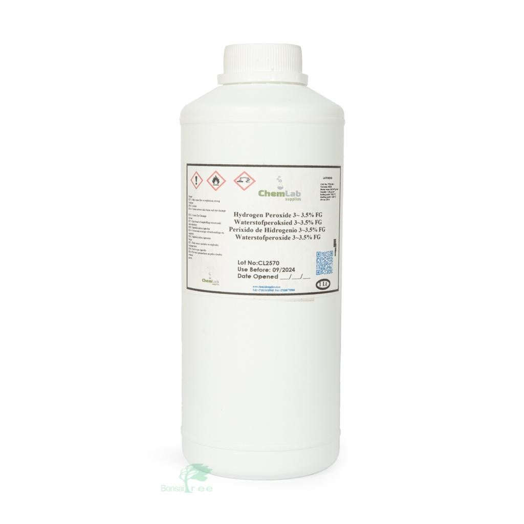 HYDROGEN PEROXIDE, 3-3.5%, 1000ML.
