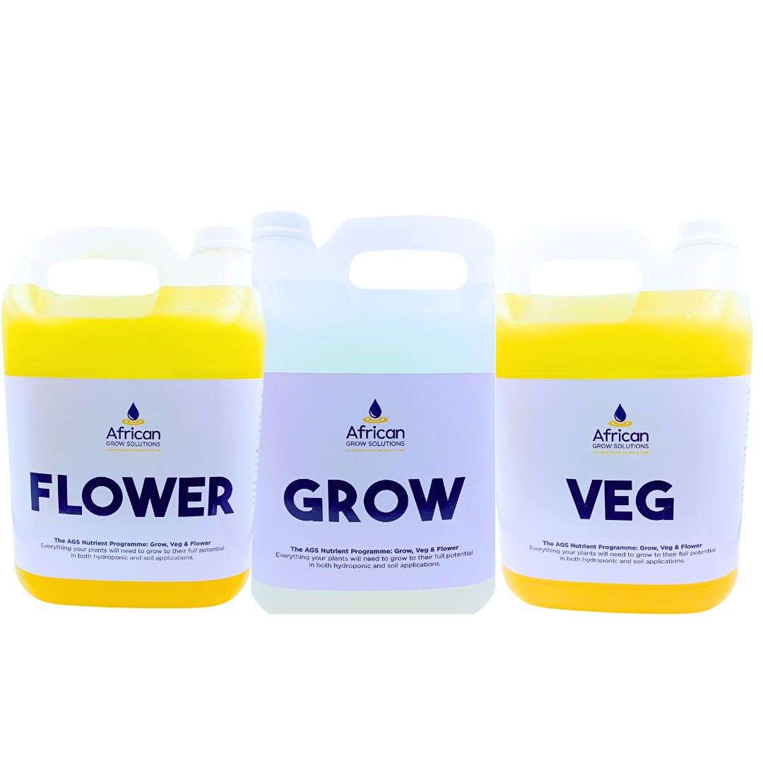 African Grow Solutions 5L Hydroponic 3-Part Nutrient Set