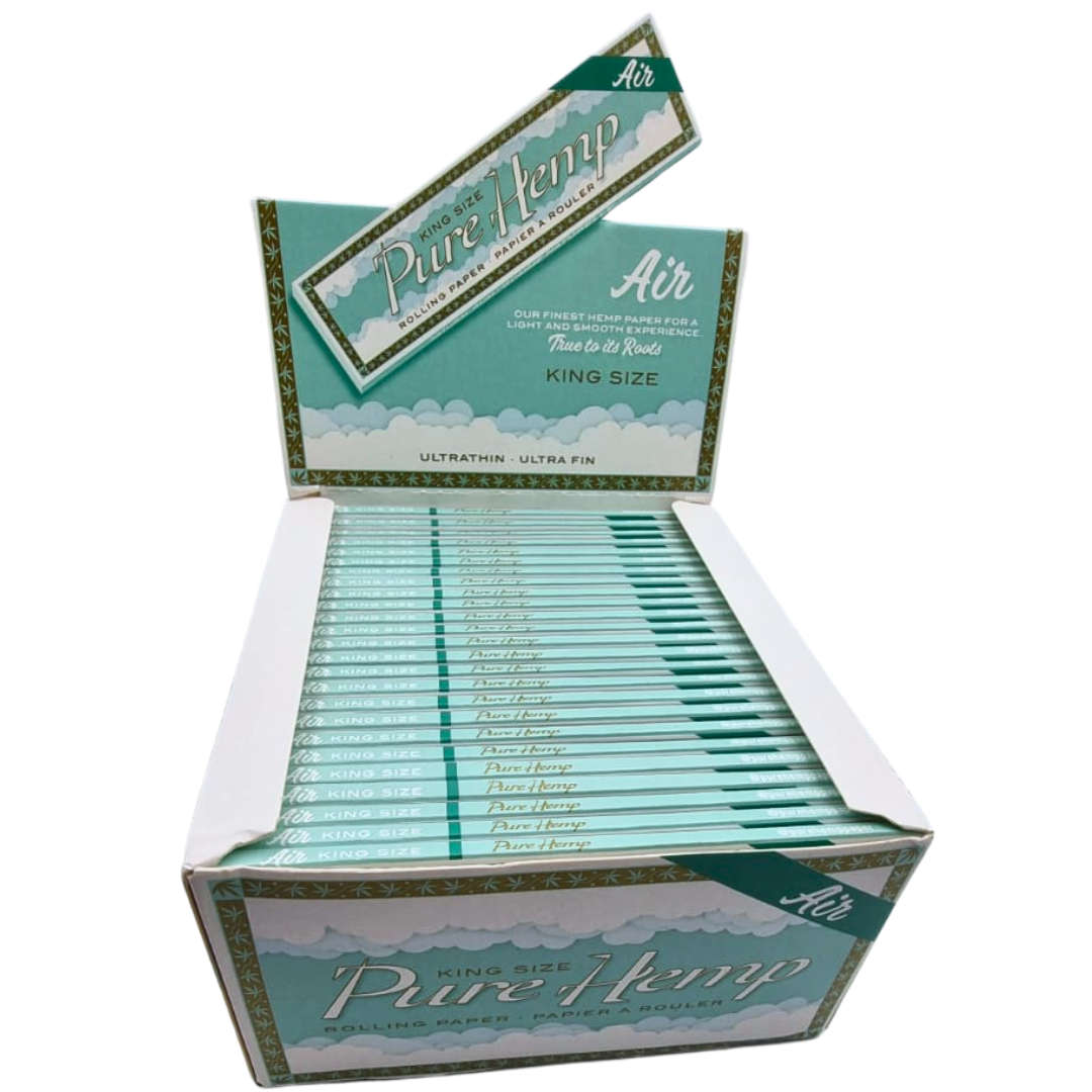 Pure Hemp Air Ultrathin Kingsize Rolling Paper Box of 50
