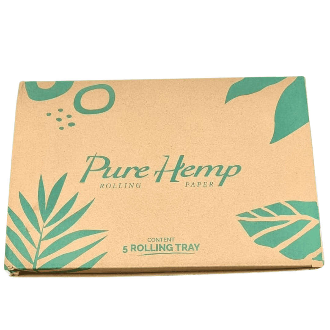 Pure Hemp Assorted Rolling Trays- Box of 5
