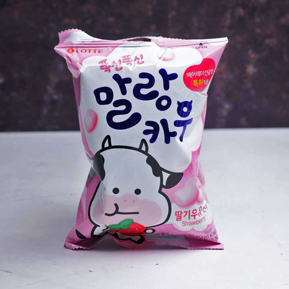 (Lotte) Soft Malang Cow Strawberry Candy 79g