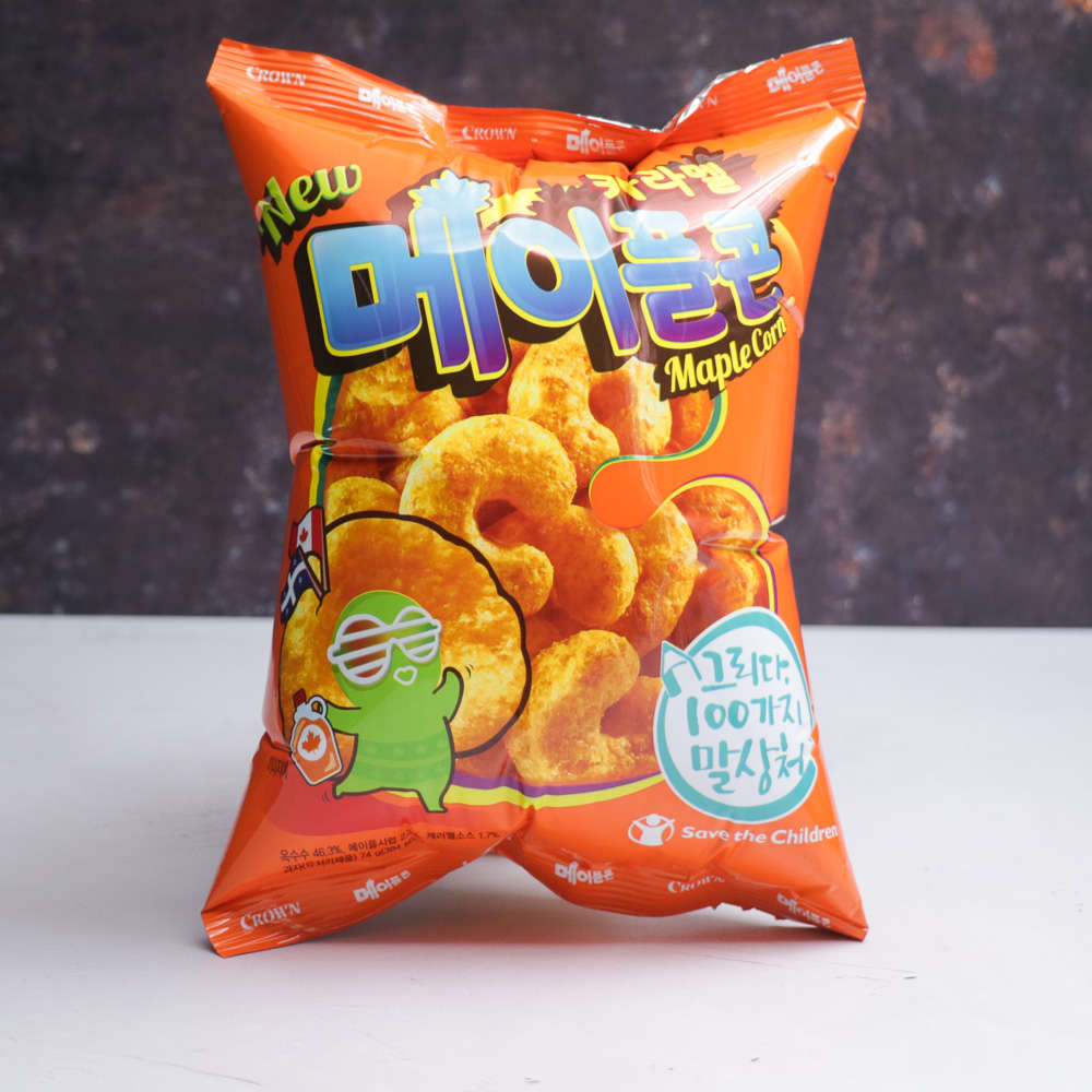 Crown Caramel Maple Corn Snack 74g
