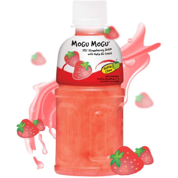 Sappé Mogu Mogu Strawberry Drink With Nata De Coco 320ml