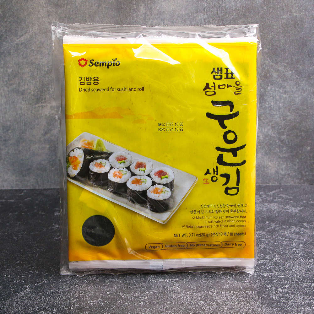 Sempio Dried Seaweed for Sushi and Rolls (10 Sheet) 20g
