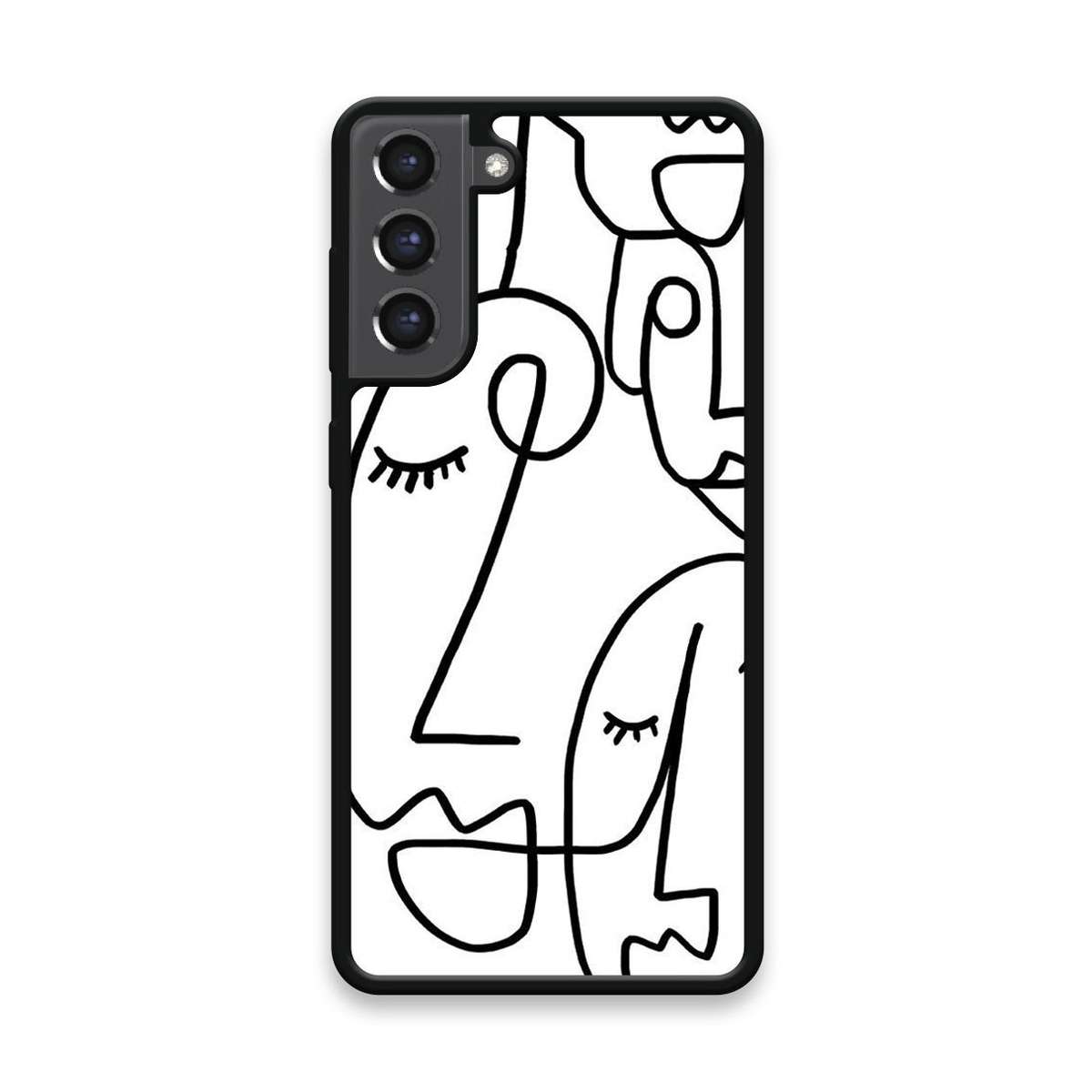 Custom Printed TPU Cases - Samsung Galaxy S21 FE 5G  ('Line Face' by Caitscases)