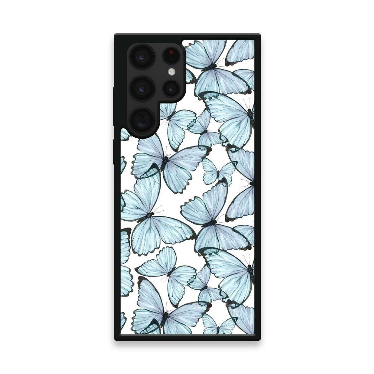 Custom Printed TPU Cases - Samsung Galaxy S22 Ultra 5G  ('Blue Butterfly' by Caitscases)