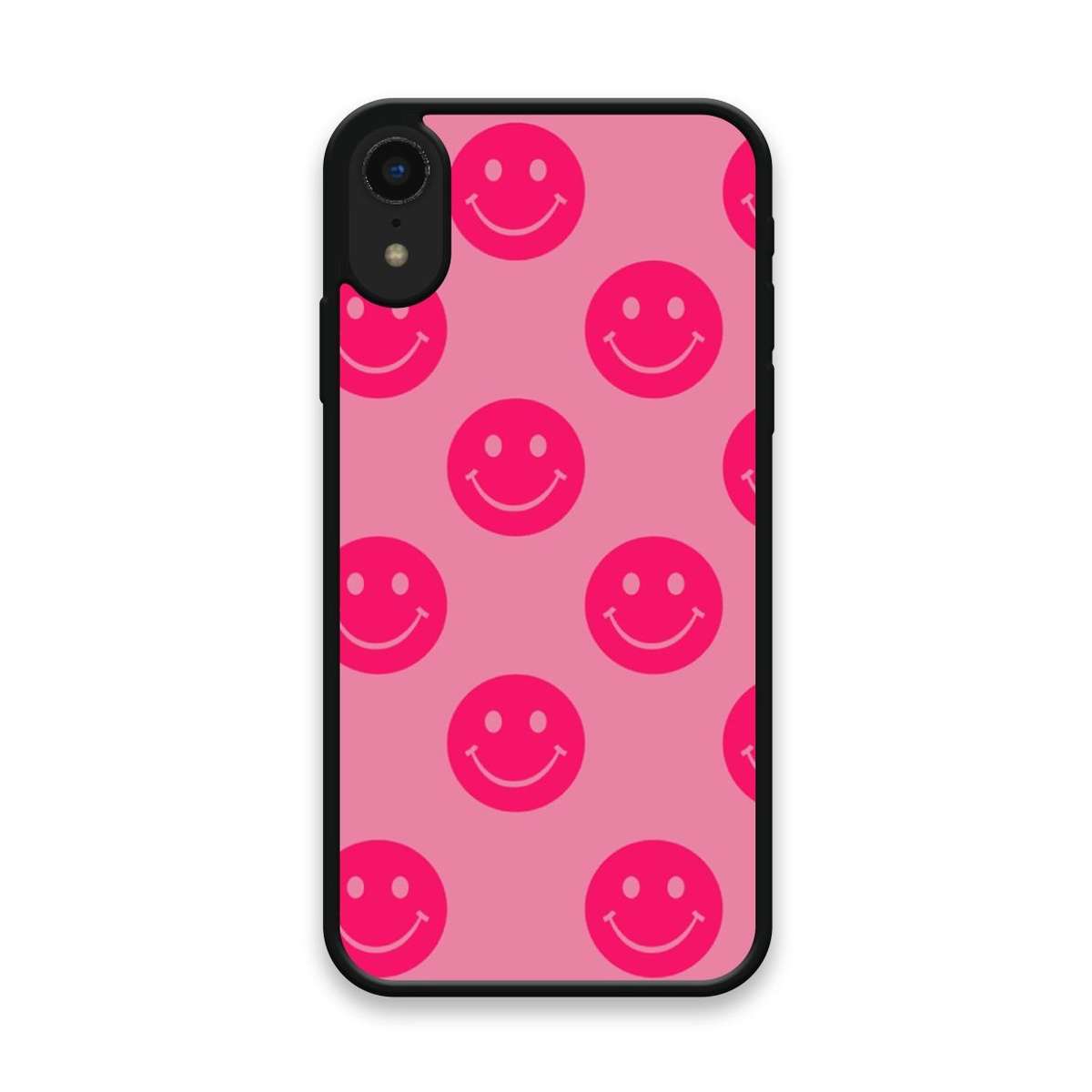 Custom Printed TPU Cases - Apple iPhone XR  ('Hot Pink Smiley' by Caitscases)