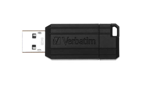 Verbatim 64GB Pinstripe USB Black
