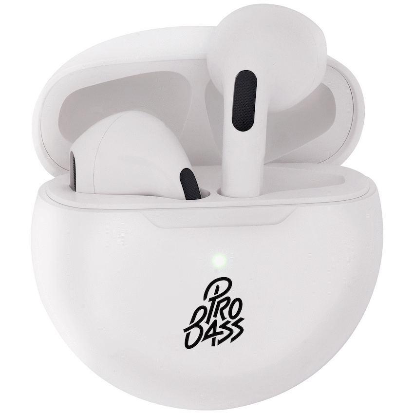 Pro Bass Future Series True Wireless Earphones with Charging Case - White