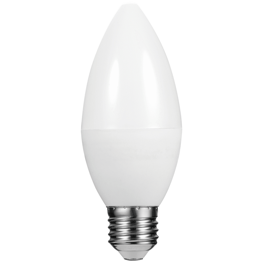 Switched 5w Candle LED Light Bulb E27 - Cool White
