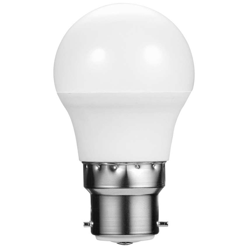Switched 5w Golfball LED Light Bulb B22 - Warm White