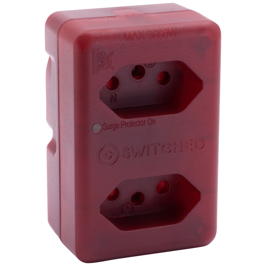 Switched High Surge 2-Way Network Router Safe Adaptor