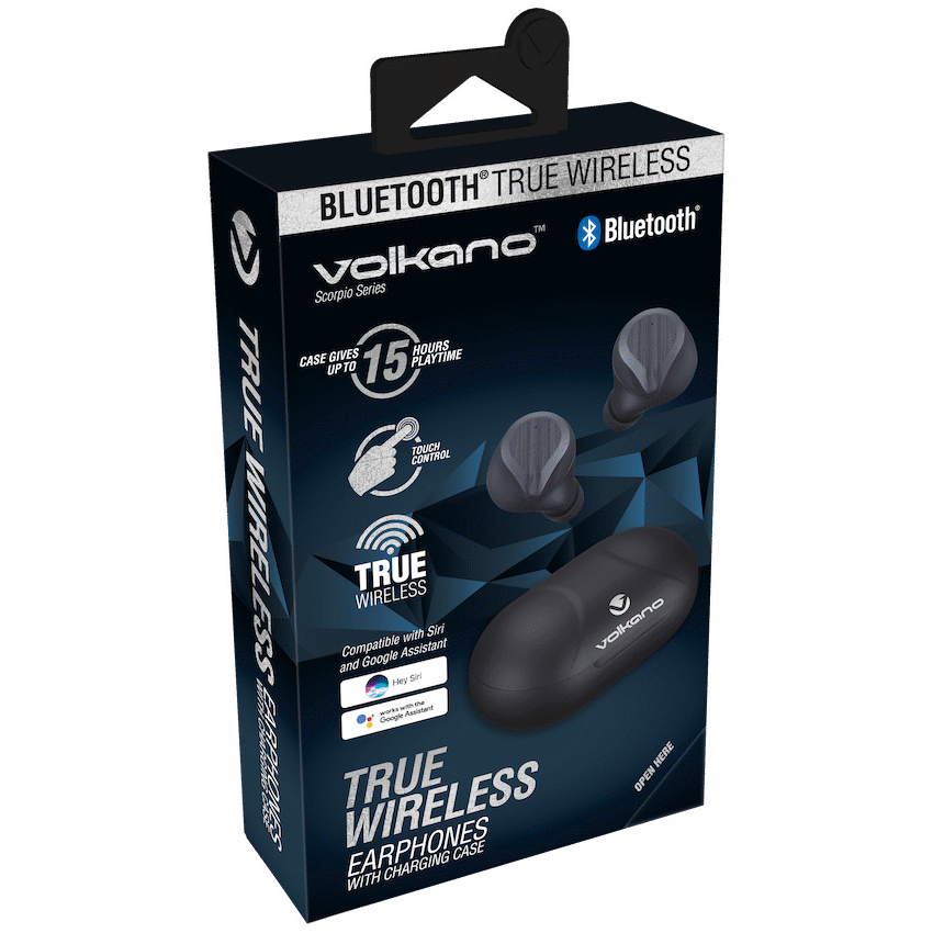 Volkano Scorpio Series True Wireless Earphones - Black
