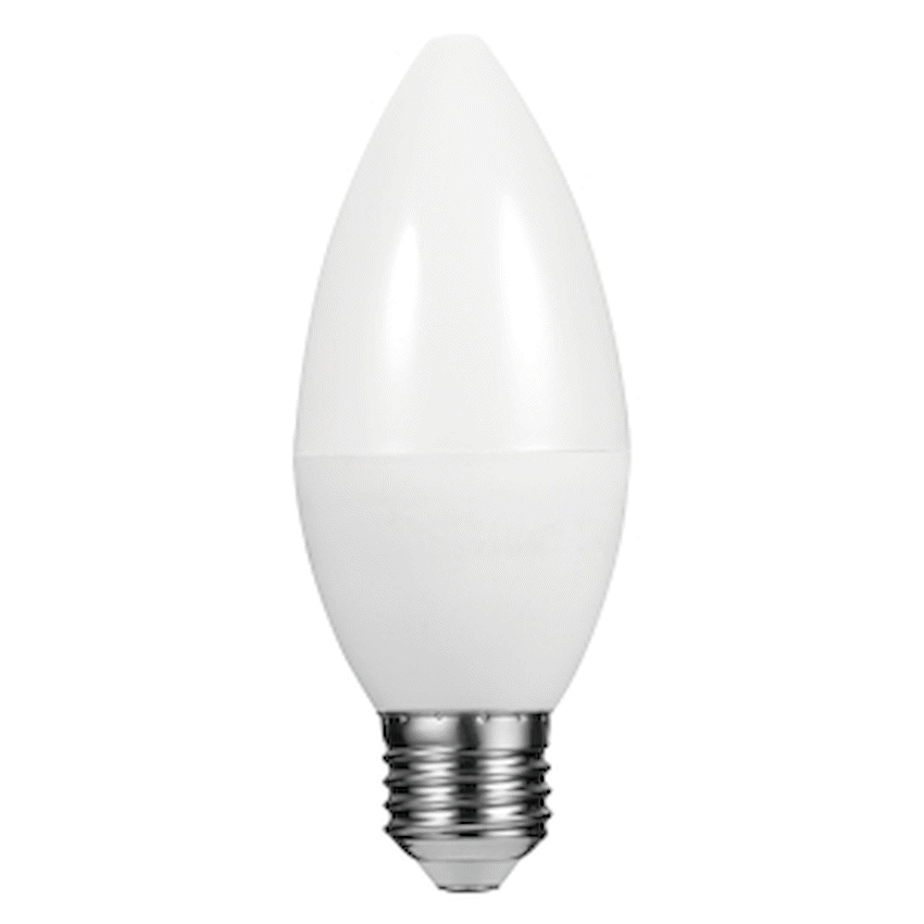 Switched 5w Candle LED Light Bulb E27 - Cool White