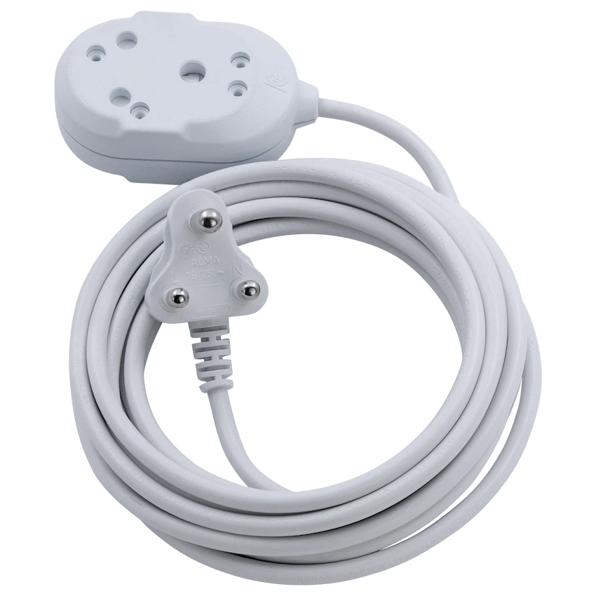 SWITCHED LIGHT DUTY Back To Back(BTB) EXTENSION LEADS 20M - WT
