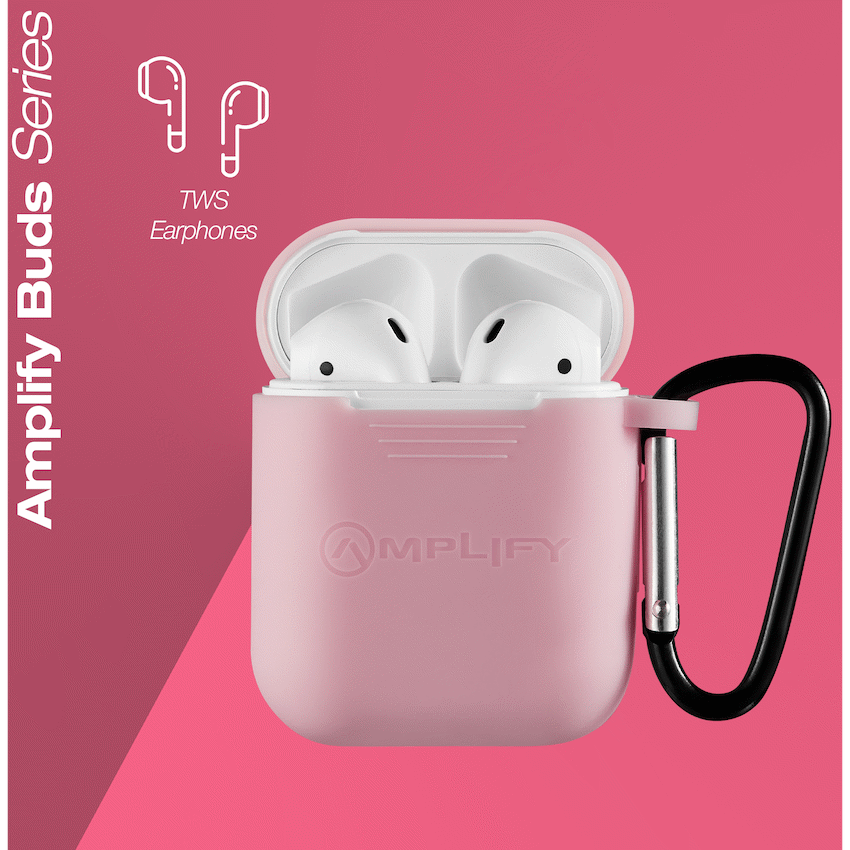 Amplify Buds Series True Wireless Earphones with Silicone Accessories - Pink