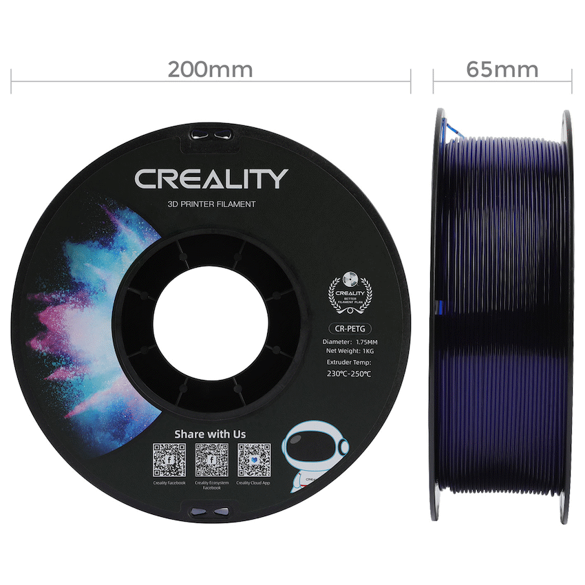 Creality PETG Filament Transparent Blue 1Kg