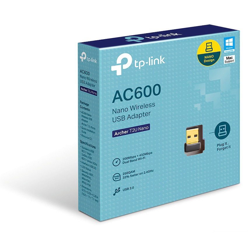 TP-Link Archer T2U Nano AC600 Wireless USB Adapter