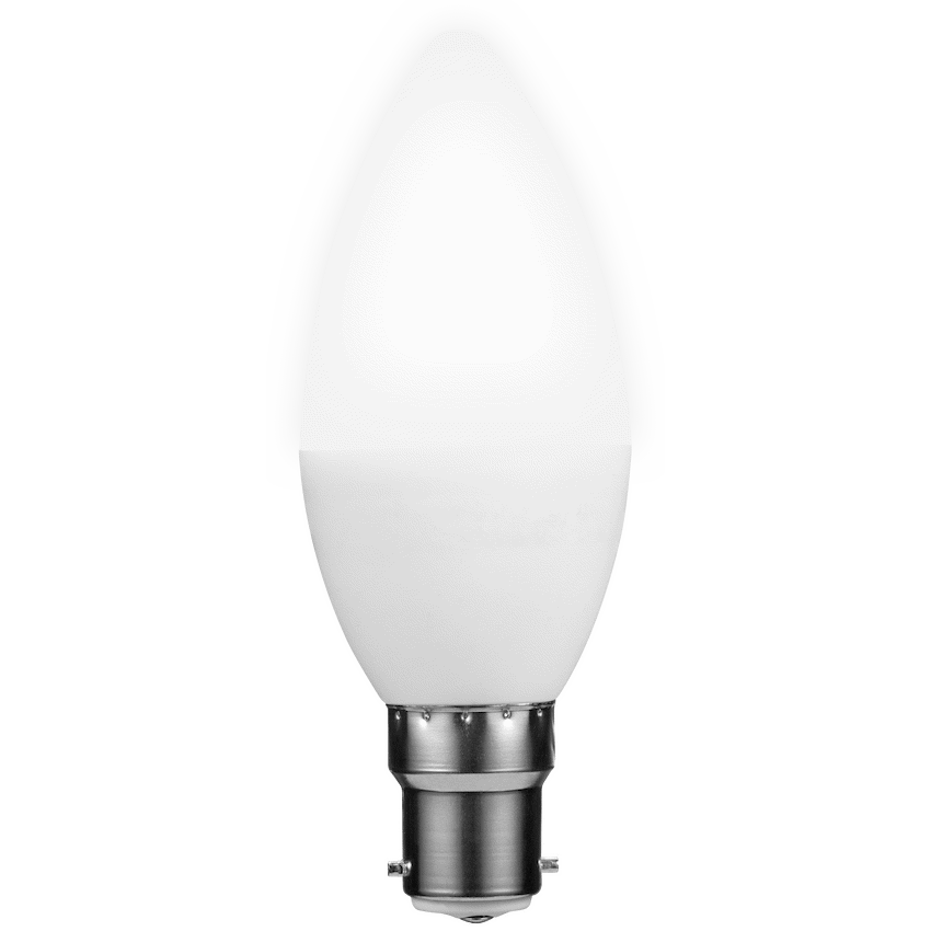 Switched 5w Candle LED Light Bulb B22 - Cool White