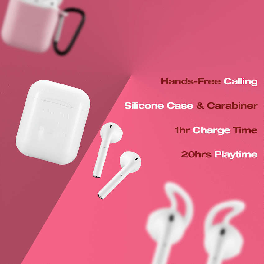 Amplify Buds Series True Wireless Earphones with Silicone Accessories - Pink