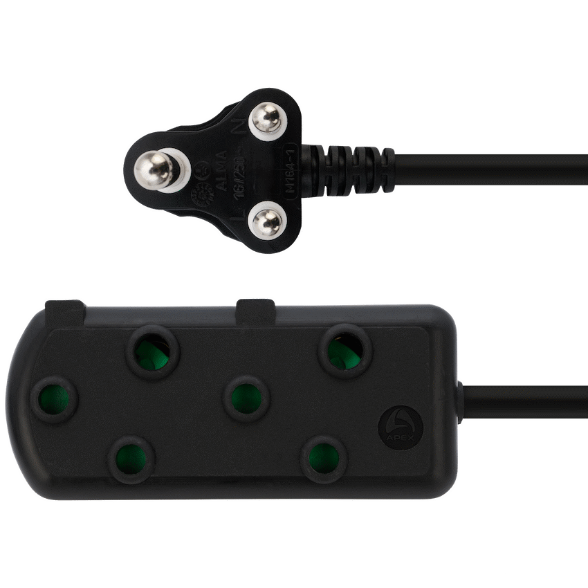 Ellies Side by Side Light Duty Extension Lead-20M-BK