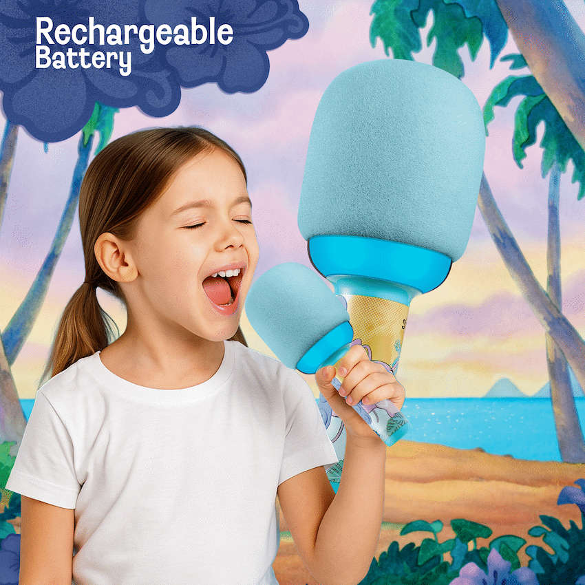 Disney Stitch Bluetooth Dome Microphone with RGB Lights