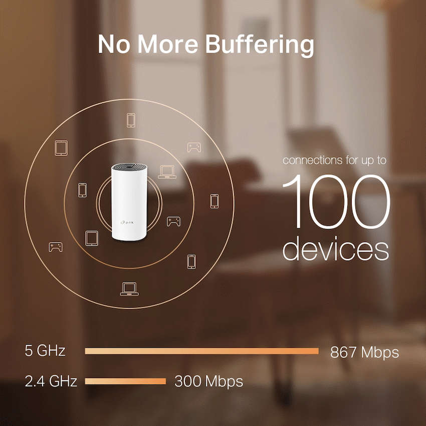 TP-Link Deco M4 (2-Pack) AC1200 Whole-Home Mesh Wi-Fi System