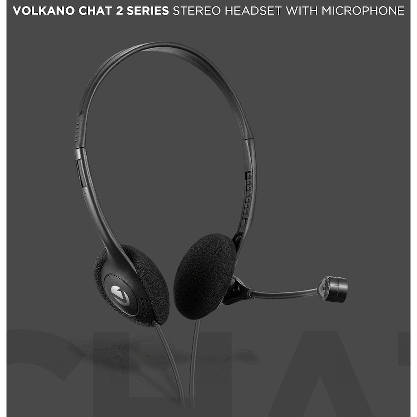 Volkano Chat 2 Stereo Headset with Boom Microphone
