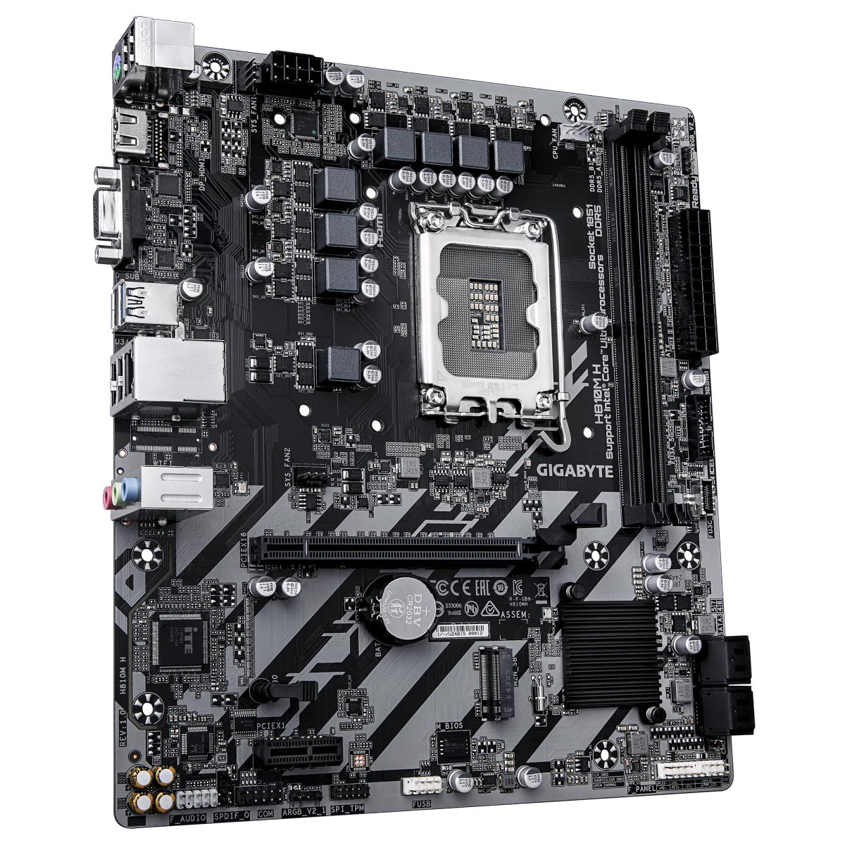 GIGABYTE Intel® H810 Chipset for LGA 1851; 2x DDR5; 1x M2; HDMI 1x VGA; mATX
