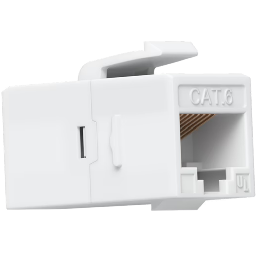 Ubiquiti UniFi UACC-Keystone-Coupler-C6 Cat6 keystone coupler, Easy snap-in installation on a bla...
