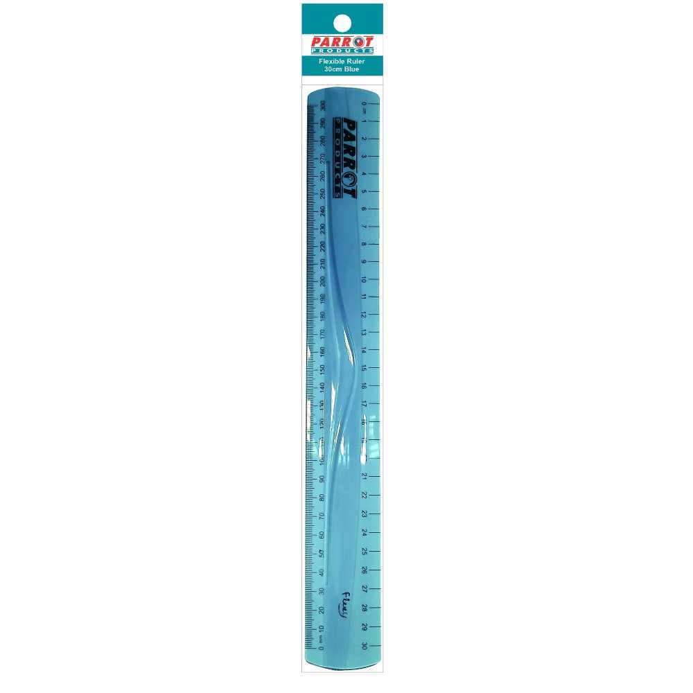 Parrot Flexible Ruler 30cm Blue