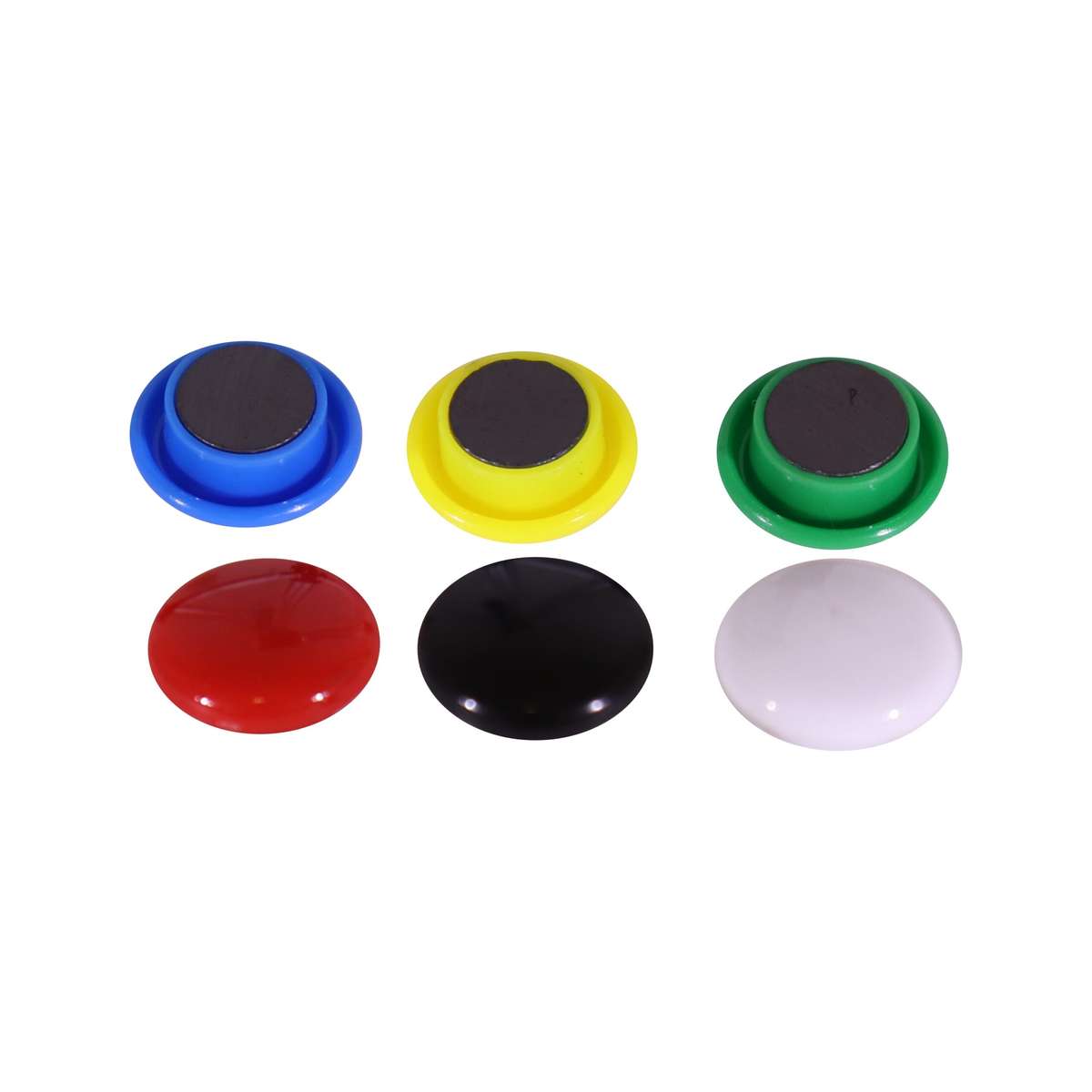 Circular Magnets (6 Per Card - Assorted - Size: 20mm)