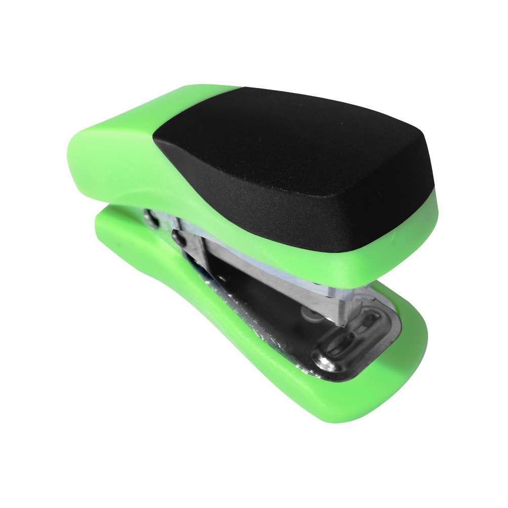 STAPLER PLASTIC MINI GREEN + STAPLES (1000x26/6)