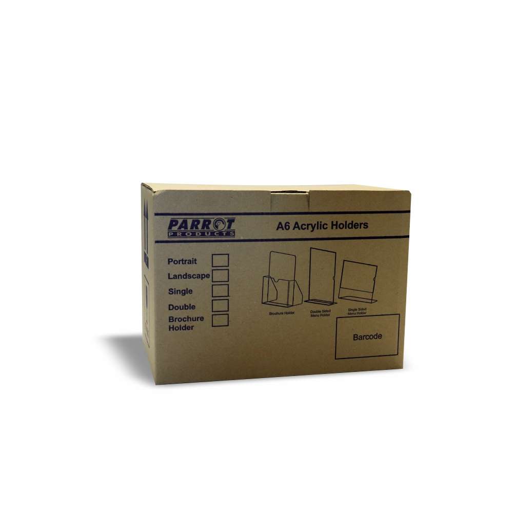 Acrylic Menu Holder - Single Sided - A6 Portrait - Box 5