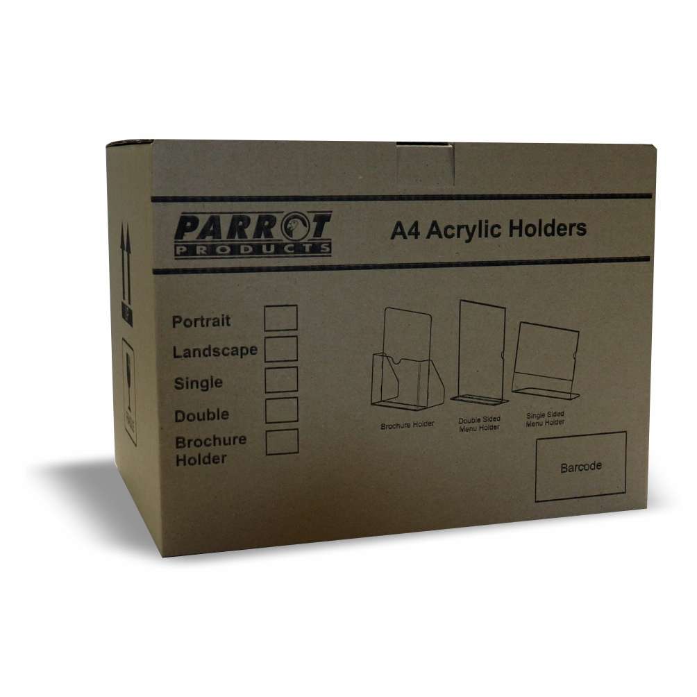 Menu Holder Acrylic Double Sided - A4 Landscape - Box 5