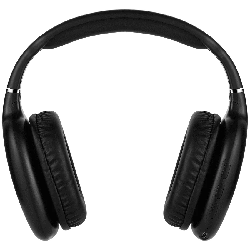 Pro Bass Retro Bluetooth Wireless Headphone with PU Case - Black