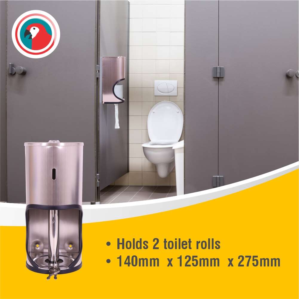 Janitorial TR2 Toilet Roll Holder Lockable - S/Steel
