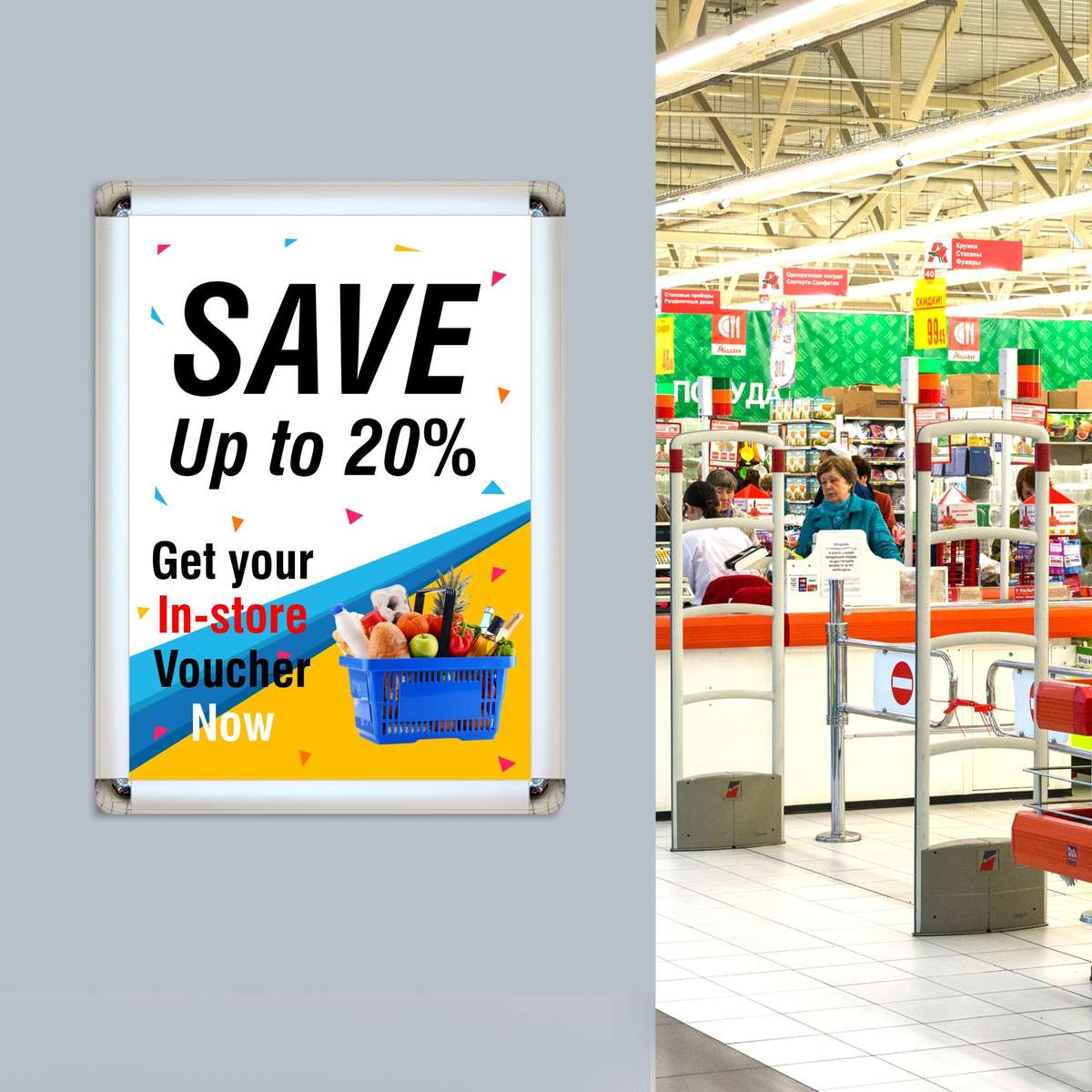 Poster Frame (A2 - 655*480mm - Chrome Corner)