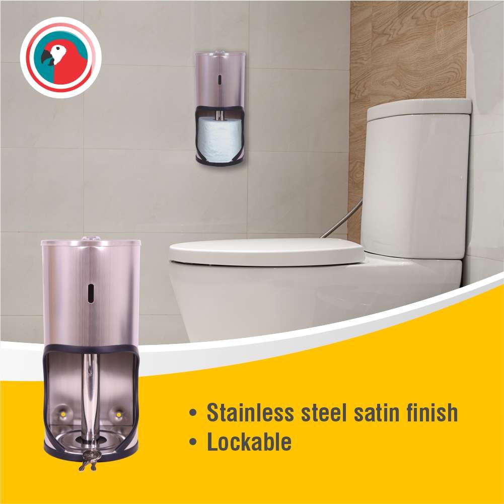 Janitorial TR2 Toilet Roll Holder Lockable - S/Steel