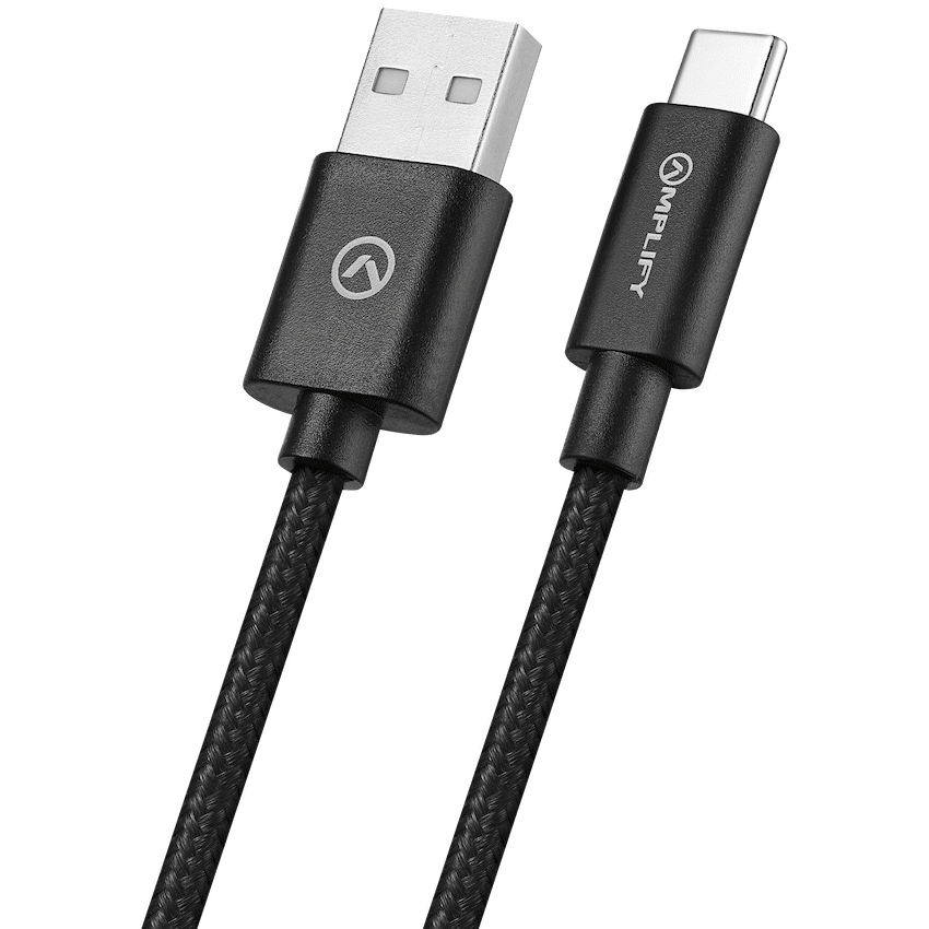 Amplify Linked Series USB-A to Type-C Braided Cable 1.2m - Black