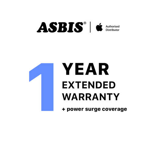 Additional 1-year warranty + power surge coverage for MacBook Pro16, M5