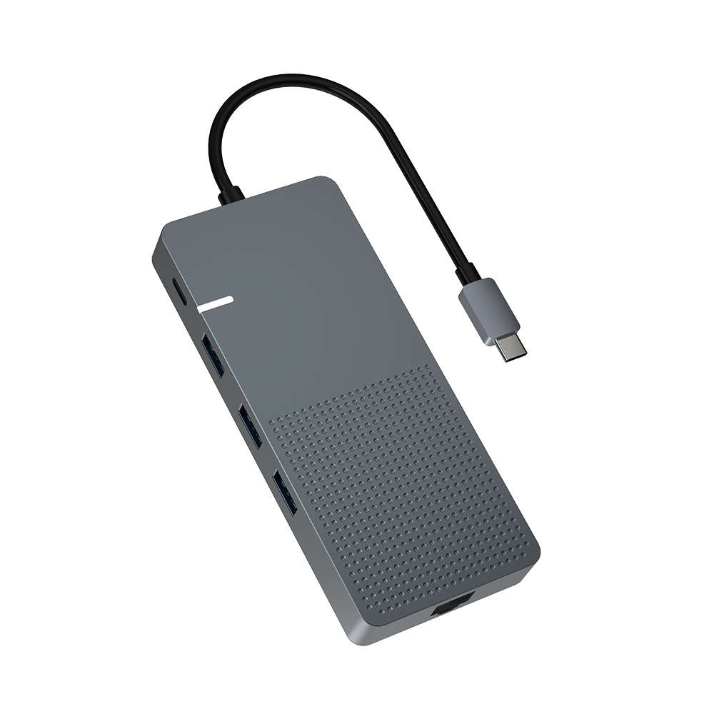9 IN 1 USB-C HDMI VGA RJ45 TF PD - DA090