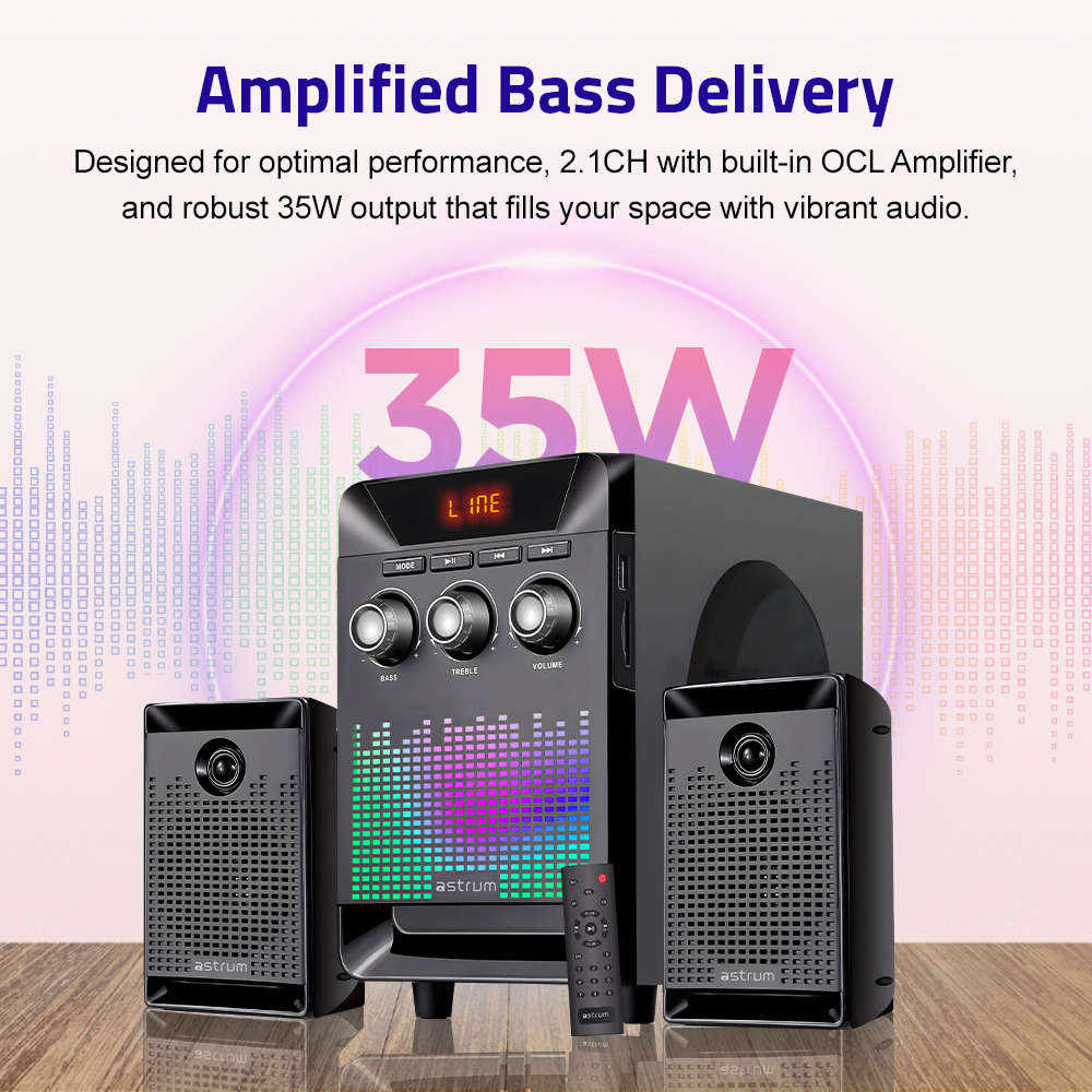 SM330 35W 2.1CH LED Multimedia Speaker Bluetooth SD Card USB FM