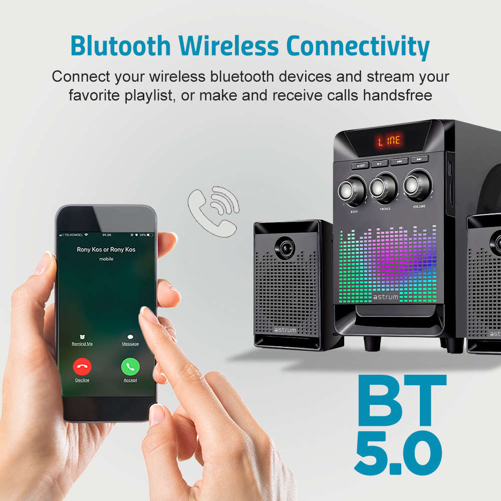 SM330 35W 2.1CH LED Multimedia Speaker Bluetooth SD Card USB FM
