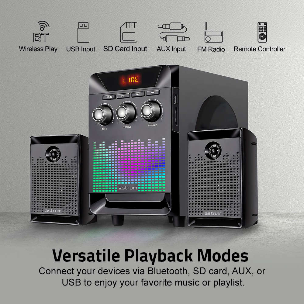 SM330 35W 2.1CH LED Multimedia Speaker Bluetooth SD Card USB FM
