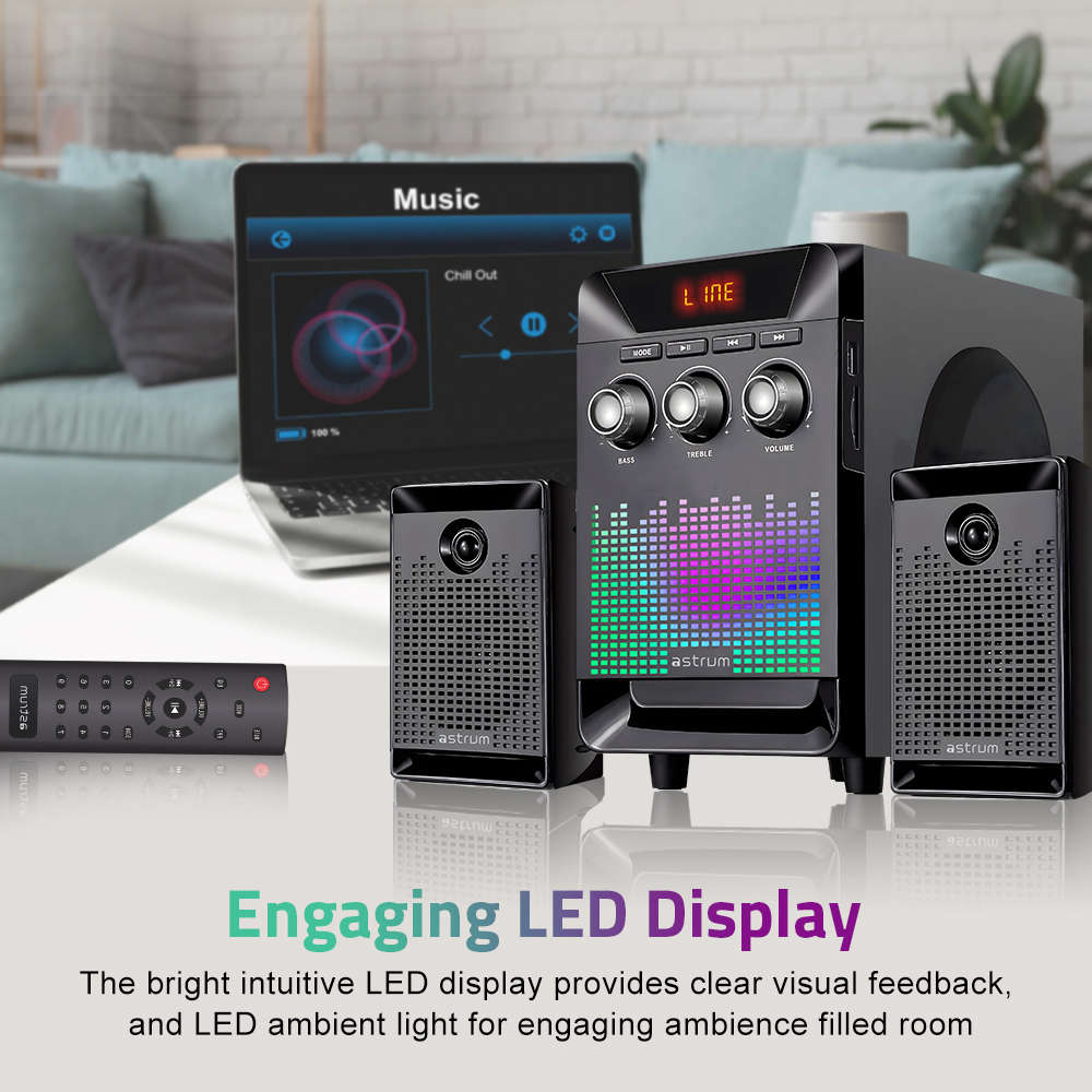 SM330 35W 2.1CH LED Multimedia Speaker Bluetooth SD Card USB FM