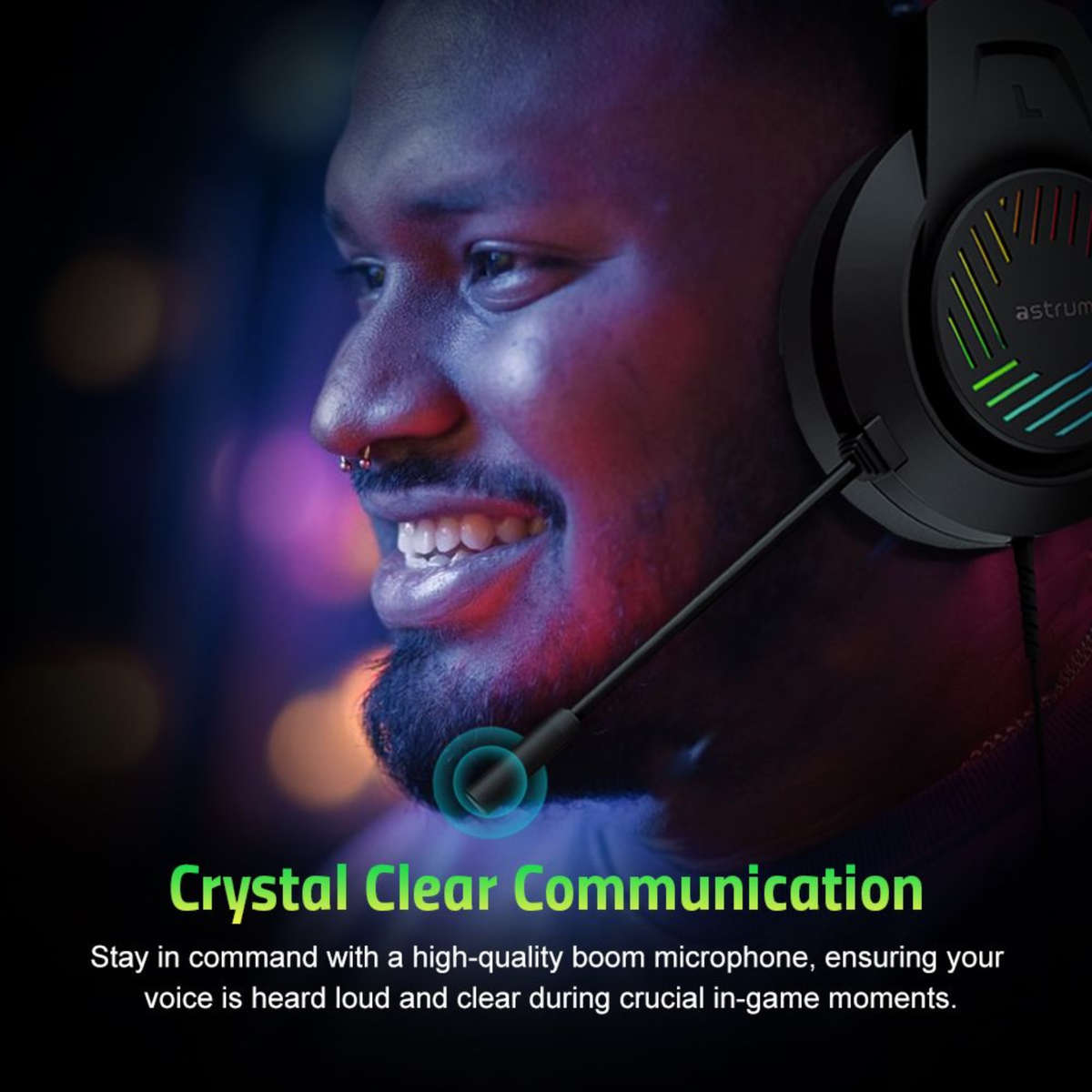 Wired Gaming Headset, 2 x 3.5mm with Boom Mic and USB LED - HG100