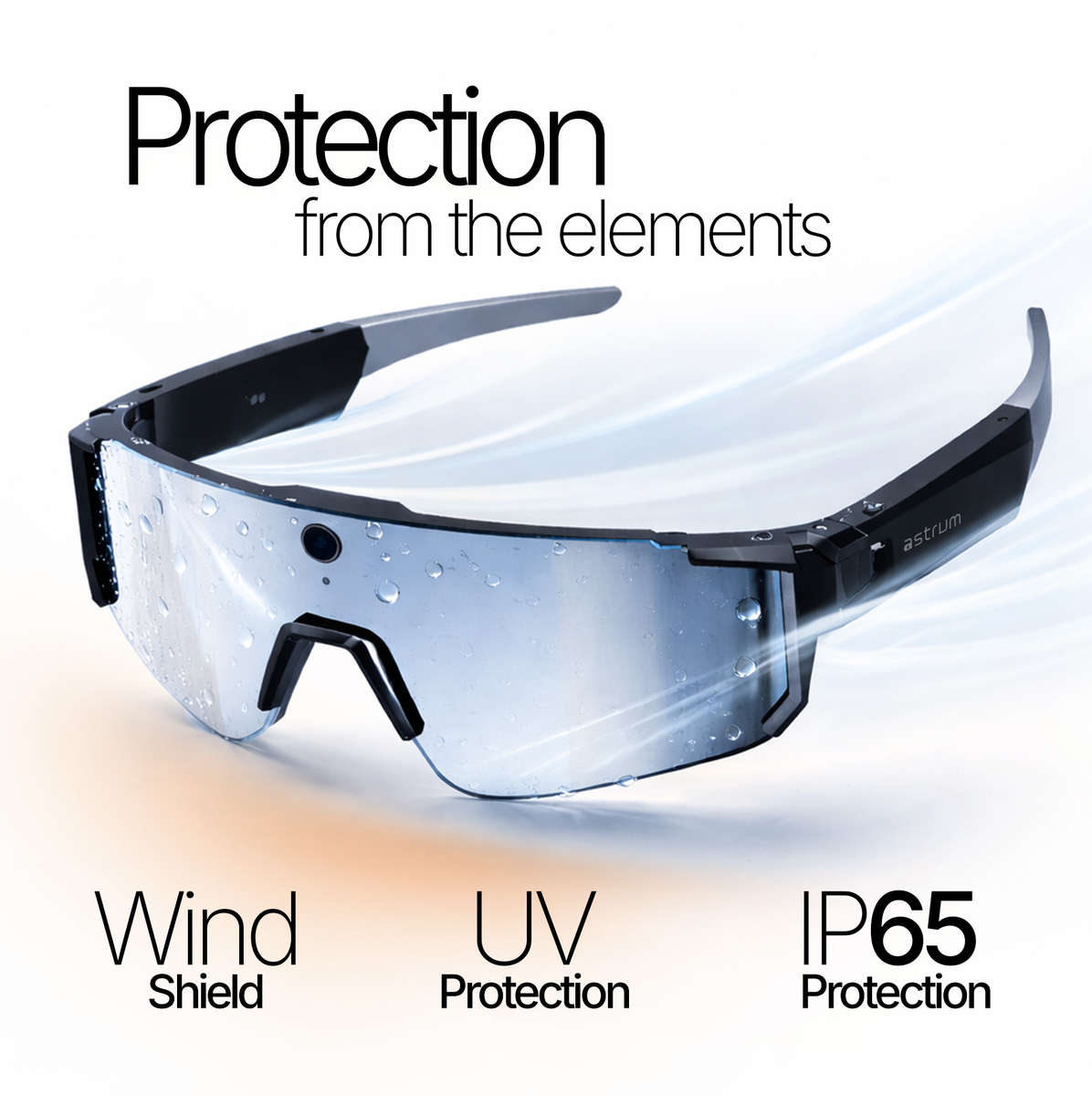 Astrum AI Sport Smart Glasses 32MP Camera IP65- SG-V06S White